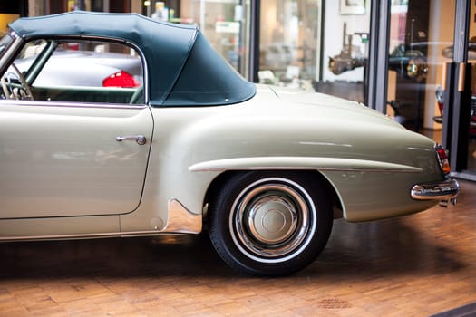 Berlin, Germany - June 28, 2018: Vintage retro car in Classic Remise