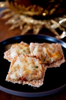 Interesting Meat Ravioli Asian Style Cuisine Delicious Food Closeup Three