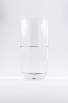 Pure Clean Glass of Water Simple Minimalistic White Background Necessities of LIfe