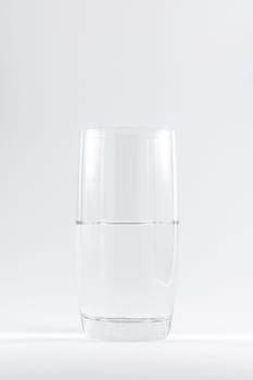 Pure Clean Glass of Water Simple Minimalistic White Background Necessities of LIfe
