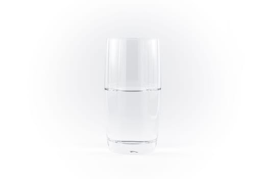 Pure Clean Glass of Water Simple Minimalistic White Background Necessities of LIfe