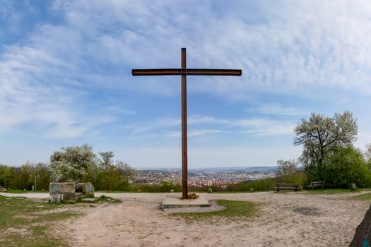 Birkenkopf Stuttgart Park Monument Location Overlook View Panorama Kessel Germany Baden Wuerttemberg Tourism Beautiful Blue Sky Day
