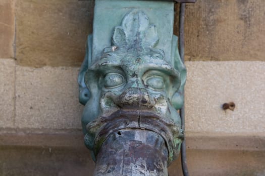 Dragon Decoration European Cathedral Architectural Detail Water Gutter Drain Rain