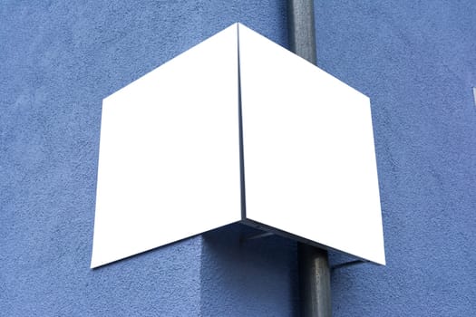 Blank Advertisement Sign City Urban Public White Isolated Clipping Path