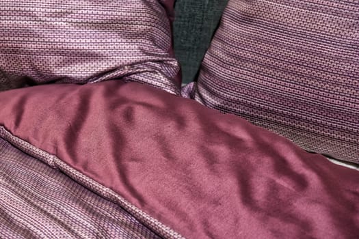 Bed Comforter Sleep Closeup Object Household Wrinkled Texture Folded Purple