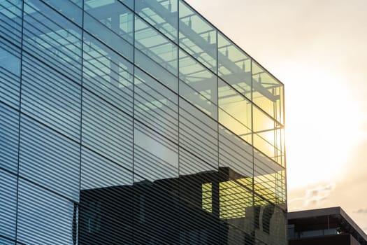 Tall Glass Modern Architecture Business Commercial City Urban Environment Sun Flare