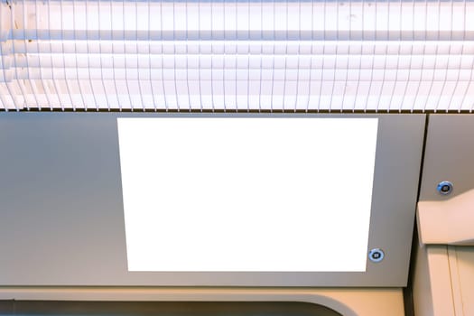 Subway Advertisement Urban Transportation Isolated White Mockup Space Billboard