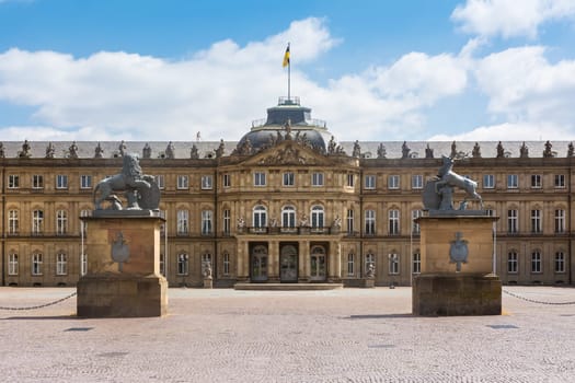 Stuttgart Neues Schloss Beautiful Spring Day German European Historic Architecture