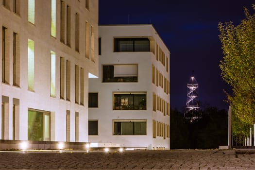 Killesberghoehe Neighborhood Apartment Complex Expensive Modern Architecture Living Area Killesberg Park Stuttgart Germany Silent Night Real Estate Development October 29 2017