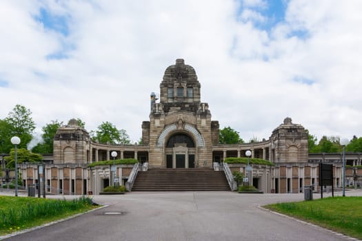 Stuttgart Germany Pragfriedhof Cemetery Feierhalle Architecture Destination Location Building European