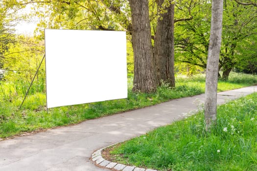 City Typical Ad Space Large White Isolated Template Banner Urban