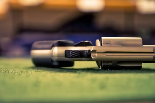Revolver Pistol Gun Store Detail Weapons Deadly Clean New Shop Isolated Dealer Seller Nobody