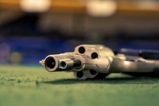 Revolver Pistol Gun Store Detail Weapons Deadly Clean New Shop Isolated Dealer Seller Nobody