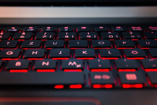Red Backlit Computer Gaming Keyboard Action Gamer Equipment Controller Desktop Laptop