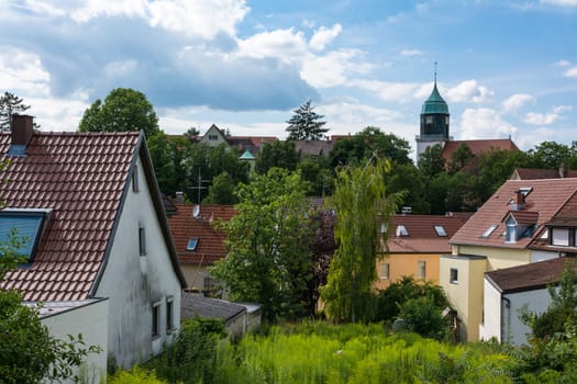 German Town Residential Area Aerial Rooftops European Culture Stuttgart Feuerbach District