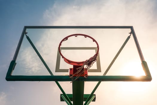 A Close-up of Basketball Board in China