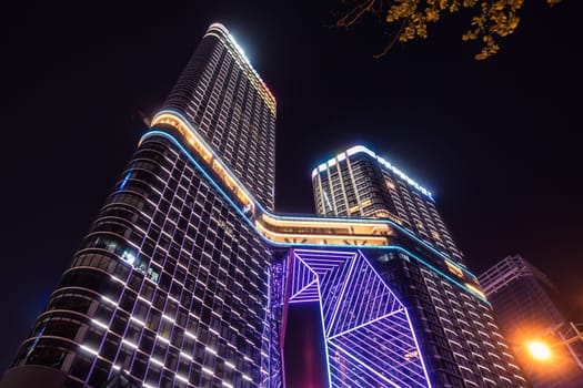 Night View of the Chinese Modern City Building