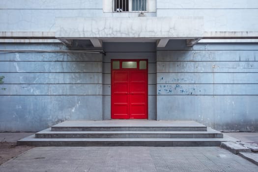 Door of the Dormitory in Xi'an University of Technology Qu Jiang Campus, April 2018