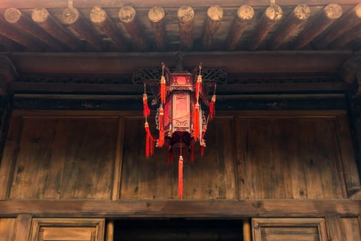 Ancient Chinese Temple Architecture Illuminated City Festival Celebration Lights Xi'an, China