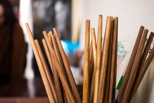 A Bundle of Chopsticks in a Restaurant in China