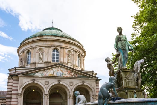 Karlsruhe Old Hygieia Fountain Therme Vierordtbad Sauna Thermal Bath Spring Entrance