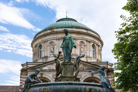 Karlsruhe Old Hygieia Fountain Therme Vierordtbad Sauna Thermal Bath Spring Entrance