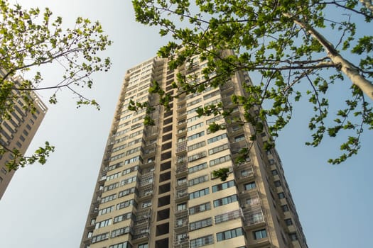 Chinese Apartment Building Tall Highrise Development Living Space Urban City Environment