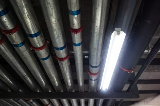 Fire Annihilator Pipe in a Chinese underground parking garage