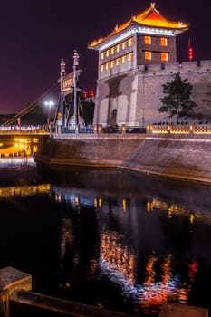 Night Scene of the Buildings in China , May 2018