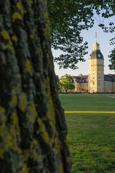 North Side of Karlsruhe Palace Castle Schloss in Germany Blauer Strahl Architecture