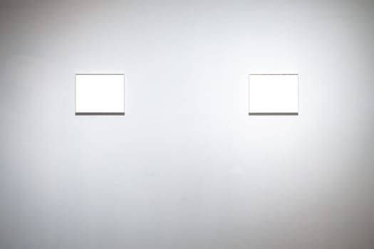 Art Gallery Museum Blank Frame Exhibition White Clipping Path Isolated