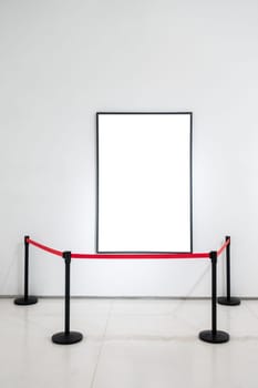 Art Gallery Museum Blank Frame Exhibition White Clipping Path Isolated