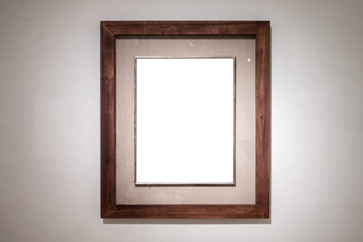 Art Gallery Museum Blank Frame Exhibition White Clipping Path Isolated