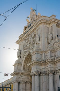 Arco da Rua Augusta Architecture Monument Historic Landmark City Center of Lisbon Portugal