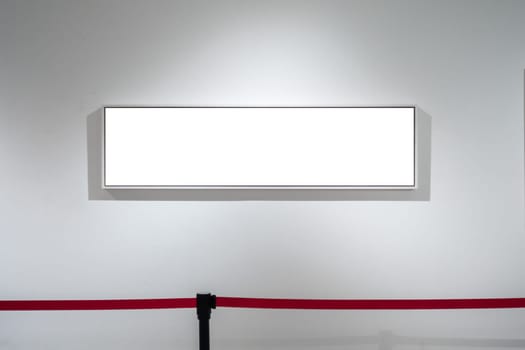 Art Gallery Museum Blank Frame Exhibition White Clipping Path Isolated