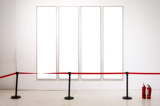 Art Gallery Museum Blank Frame Exhibition White Clipping Path Isolated
