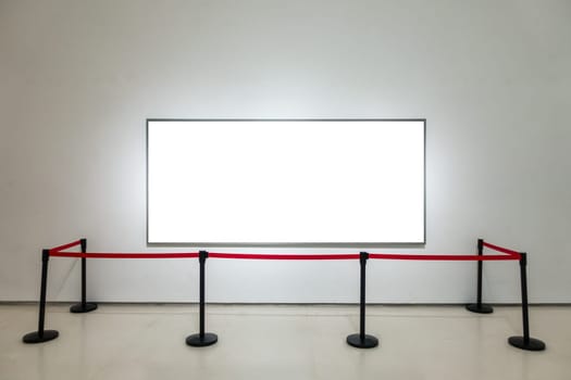 Art Gallery Museum Blank Frame Exhibition White Clipping Path Isolated