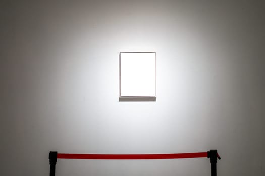Art Gallery Museum Blank Frame Exhibition White Clipping Path Isolated