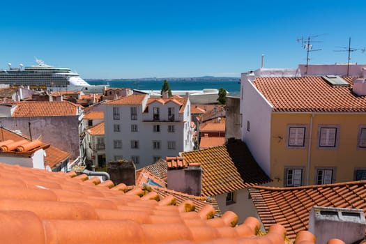 Lisbon Portugal Alfama European Historic Location Vacation Destination Landscape Old Town