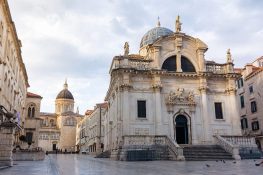 Morning Sun over Stradun Street Dubrovnik Croatia City Center Old Town Views