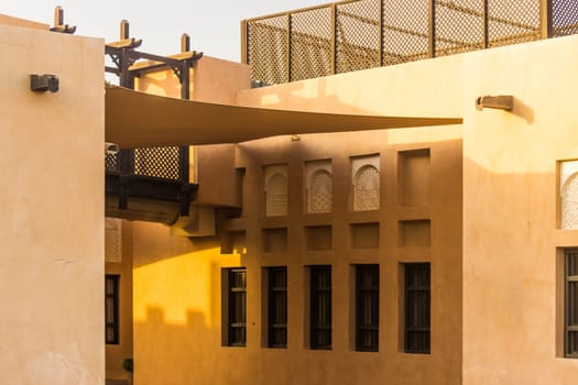 Middle Eastern Square Architecture Desert Building Exterior Detail