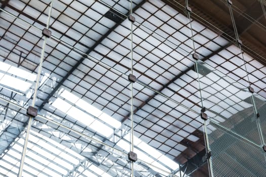 Metal modern Glass Wall Windows Shapes Textures Architecture Indoors Building Squares Reflection Lights White