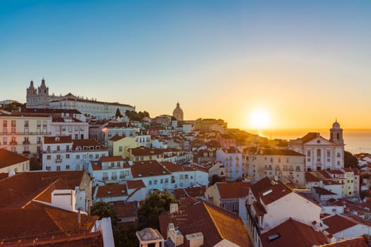 Lisbon Portugal Alfama European Historic Location Vacation Destination Landscape Old Town