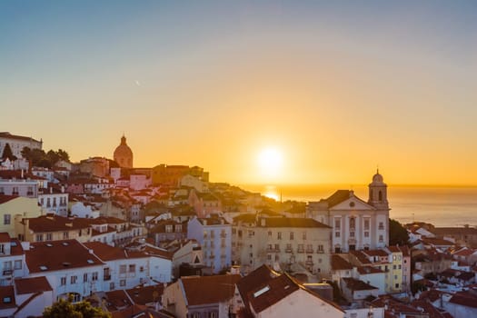 Lisbon Portugal Alfama European Historic Location Vacation Destination Landscape Old Town