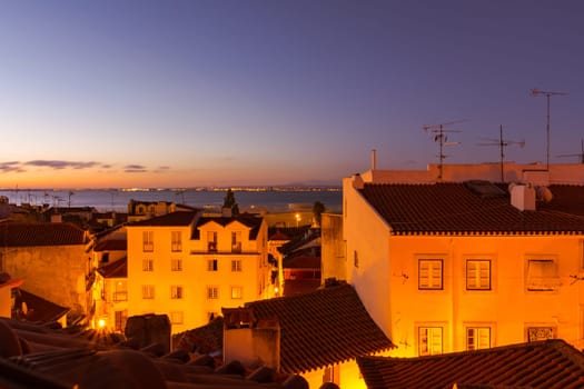 Lisbon Portugal Alfama European Historic Location Vacation Destination Landscape Old Town