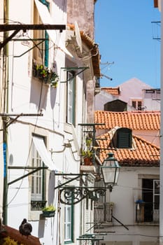 Lisbon Portugal Alfama European Historic Location Vacation Destination Landscape Old Town