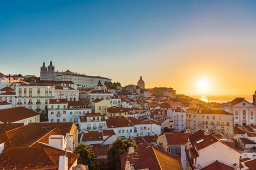 Lisbon Portugal Alfama European Historic Location Vacation Destination Landscape Old Town