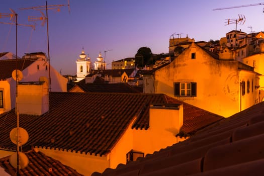 Lisbon Portugal Alfama European Historic Location Vacation Destination Landscape Old Town
