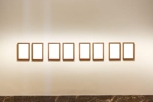 Blank Art Museum Isolated Painting Frame Decoration Indoors Wall White Template