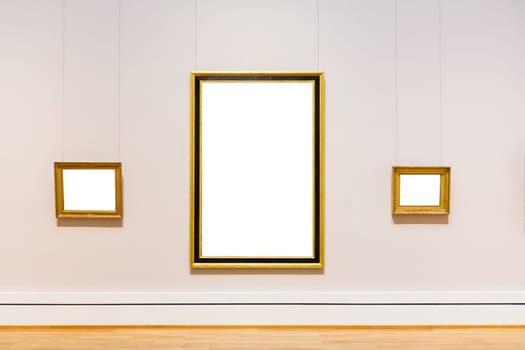 Blank Art Museum Isolated Painting Frame Decoration Indoors Wall White Template